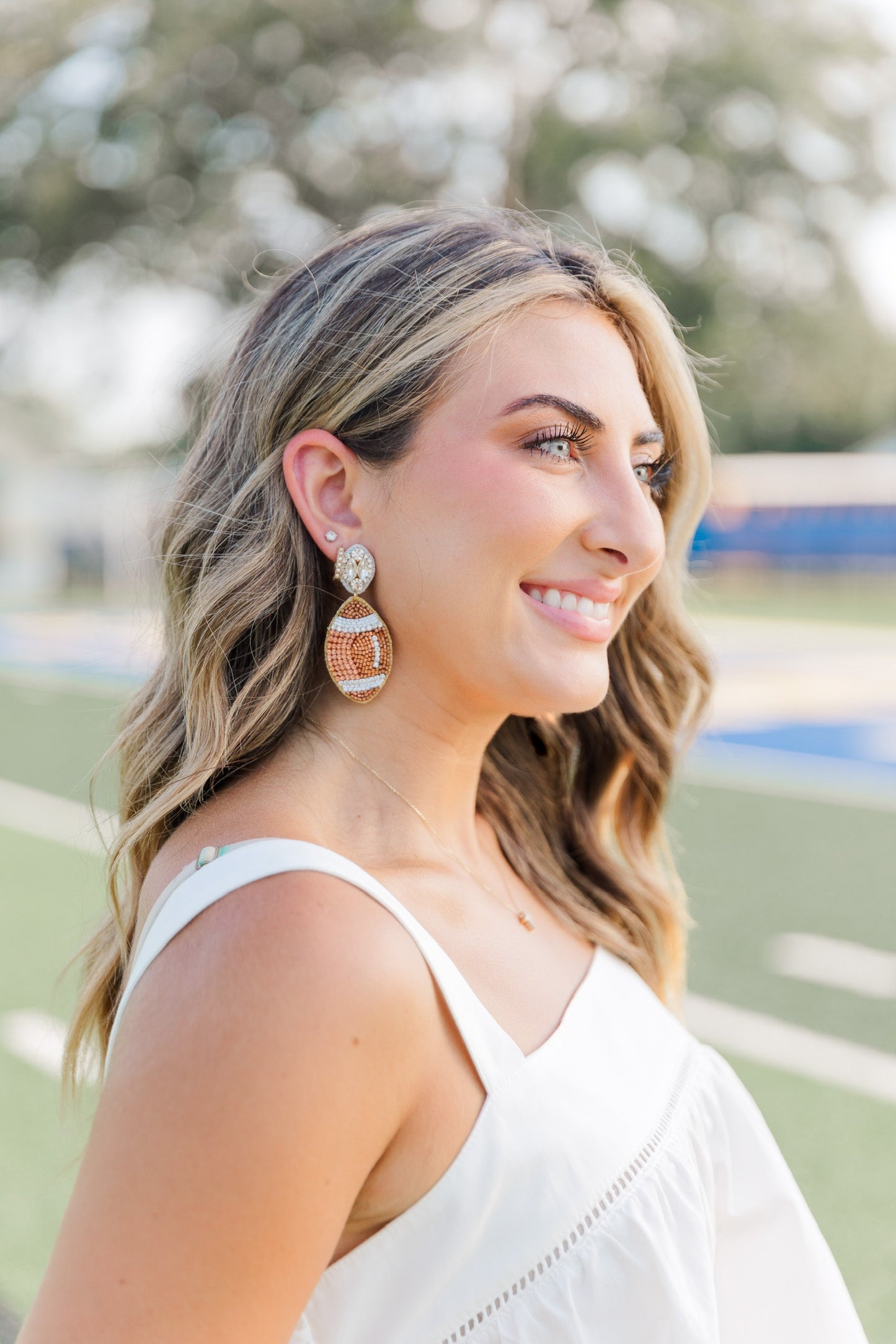 Beaded Brown Footballs