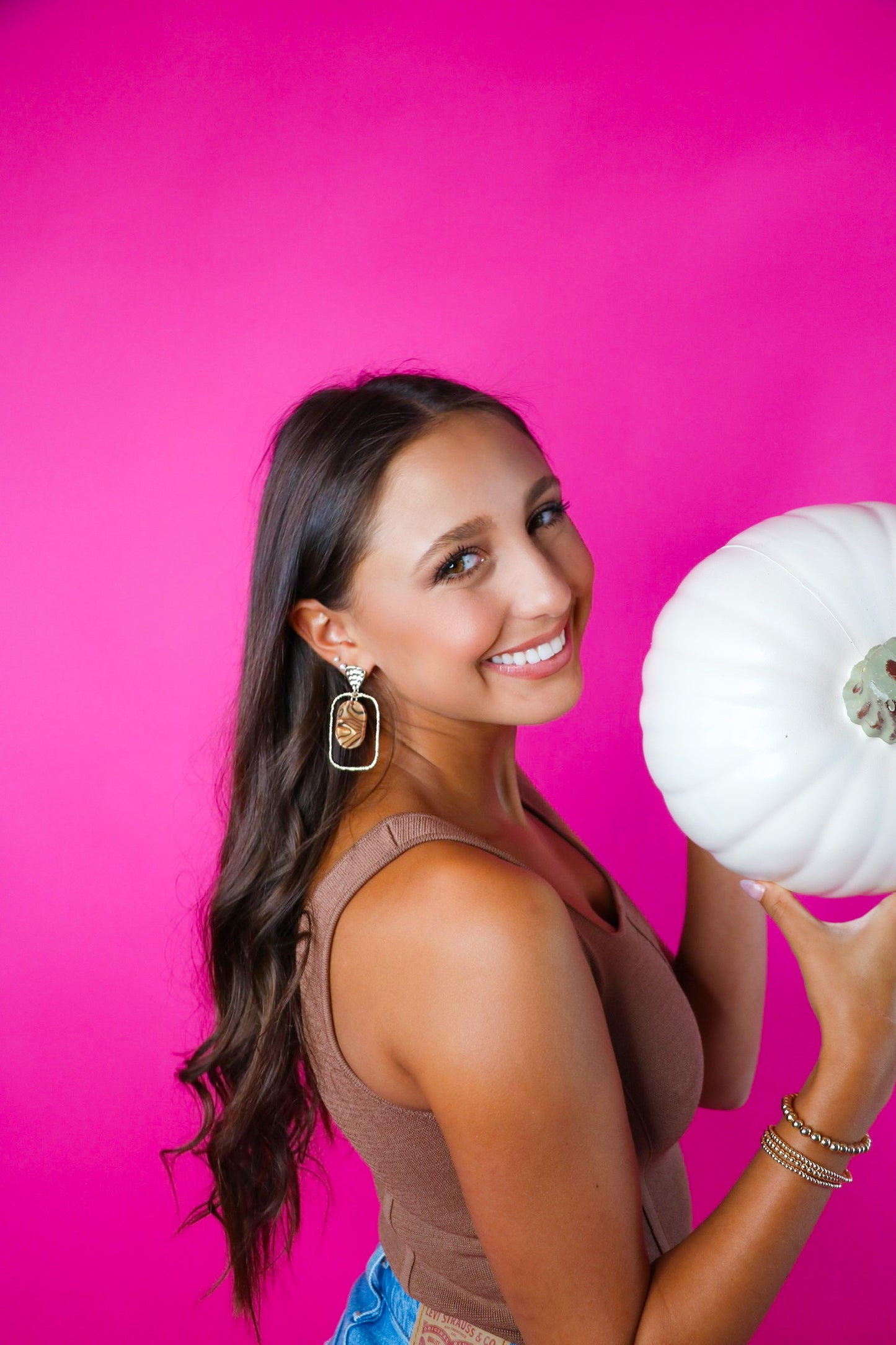 Fall Marble Oval Hoops