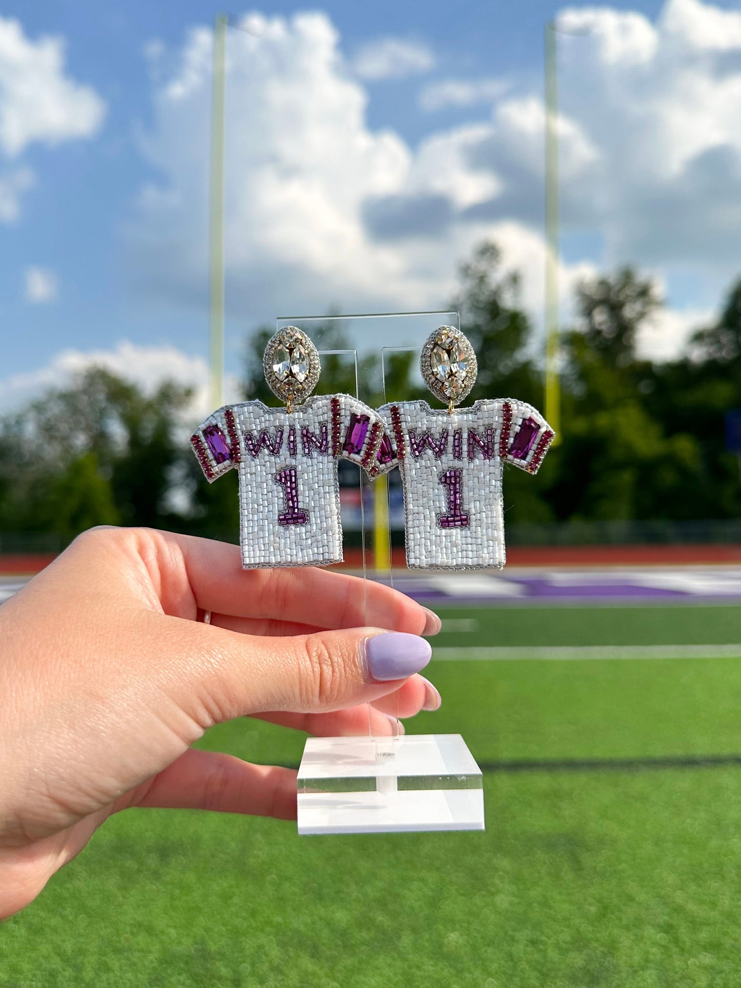 White and Purple Jersey