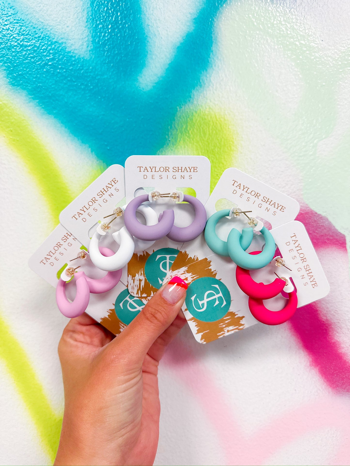 Colorful Kennedi Hoops