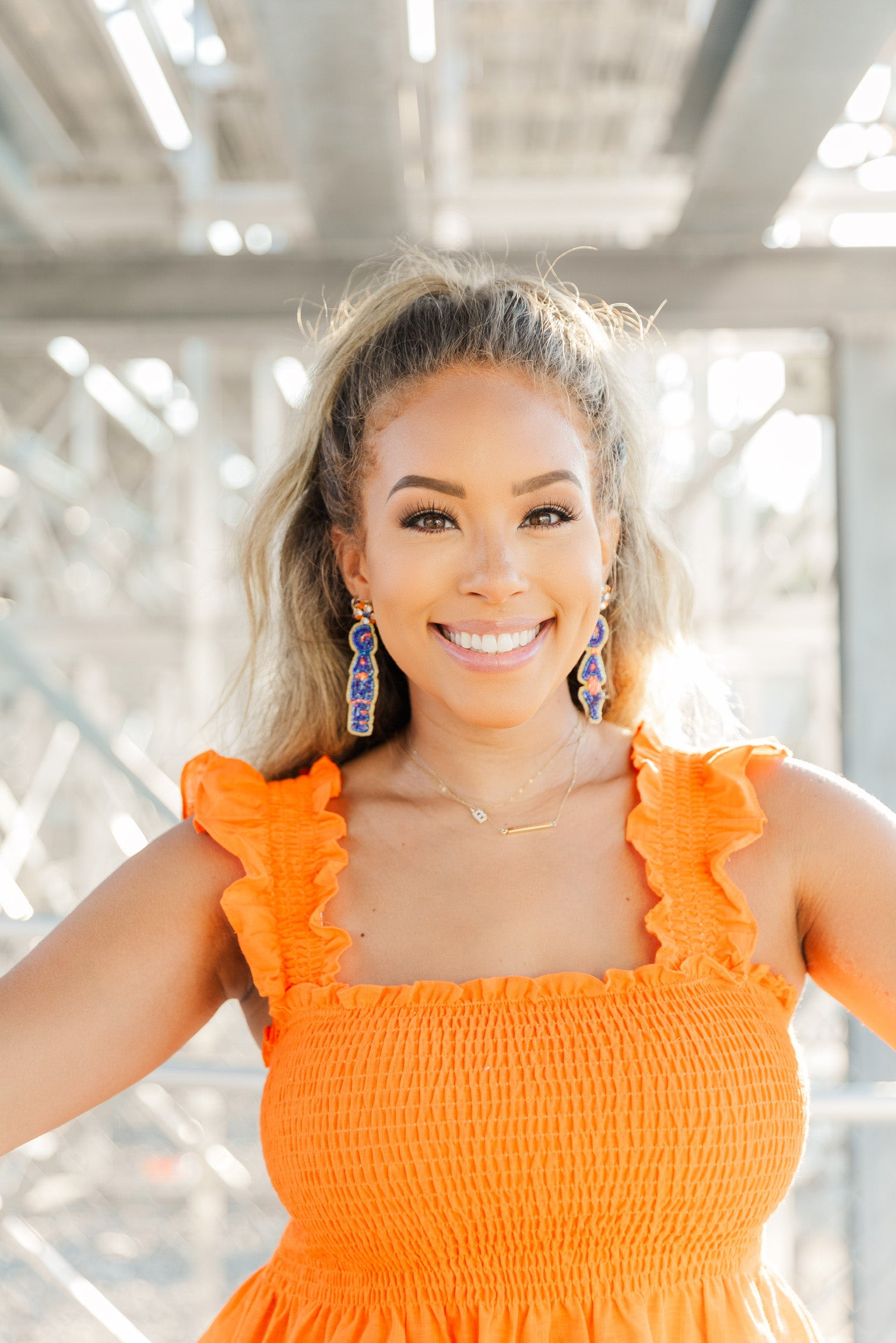 Blue/Orange Gameday Drops | Shop Online @ Taylor Shaye Designs