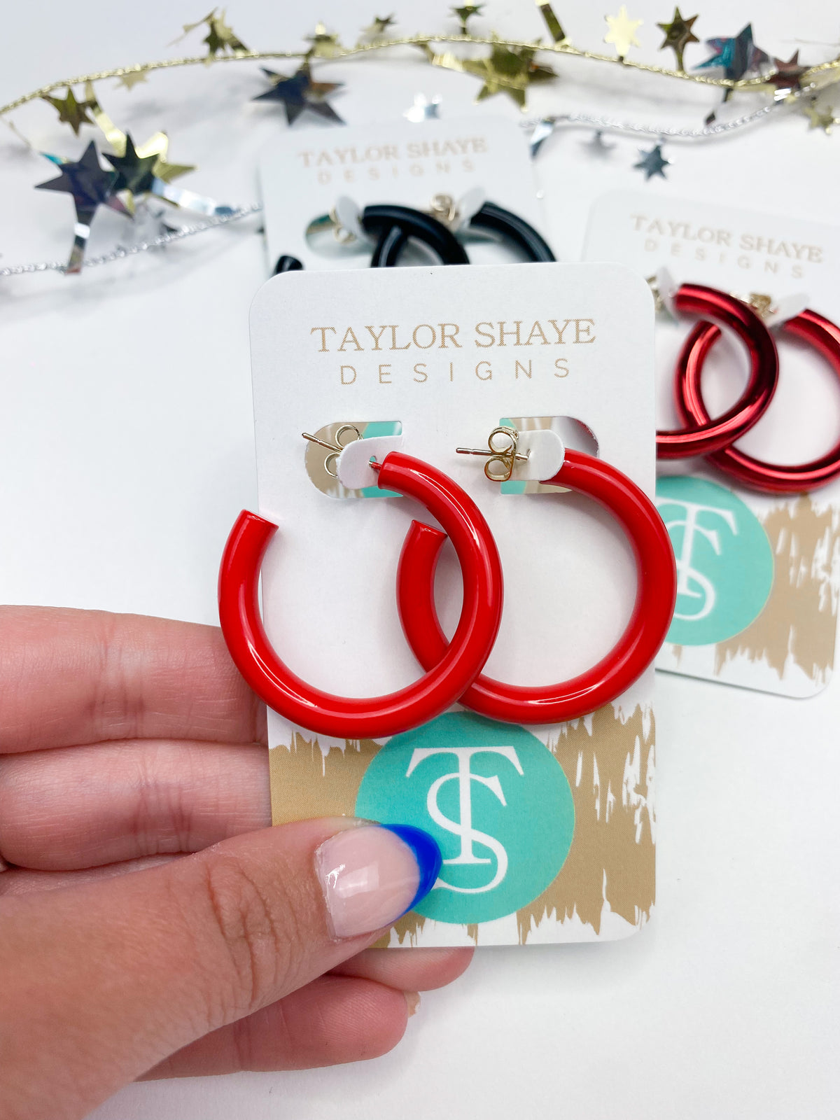 Colorful Enamel Hoops