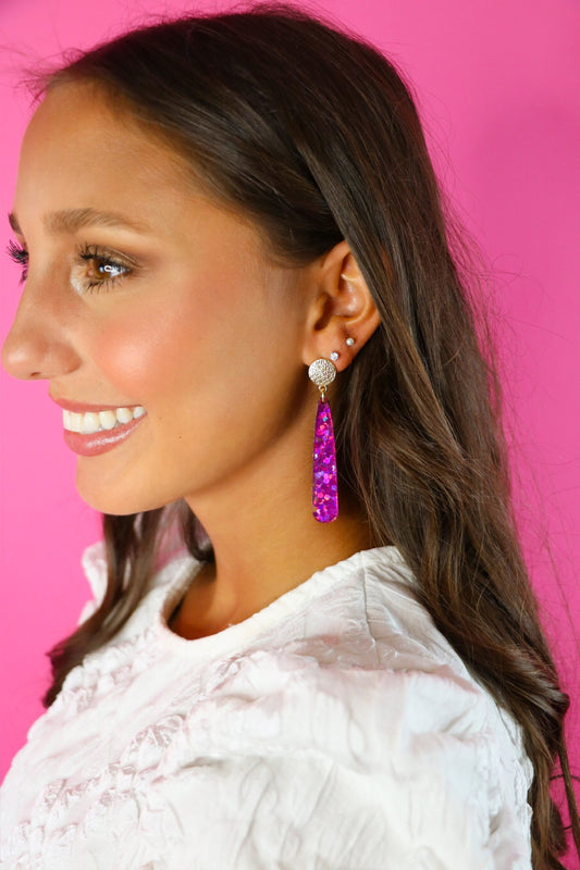 Fuchsia Sequin Kimmy Drops