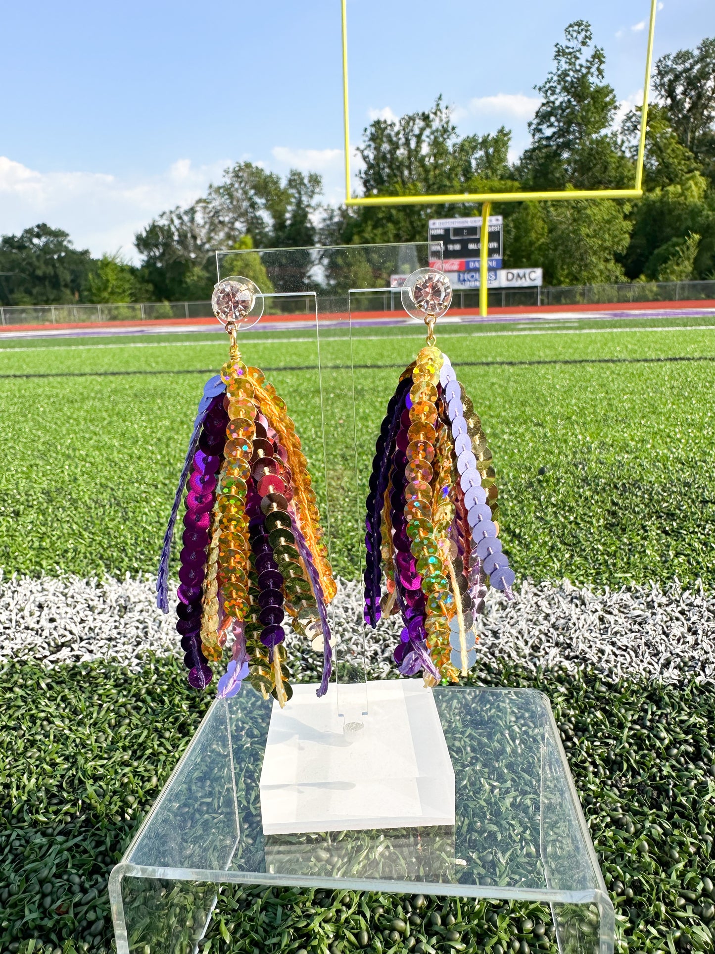 Purple/Gold Sequin Tassels