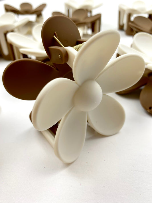 Color Block Flower Hair Clip