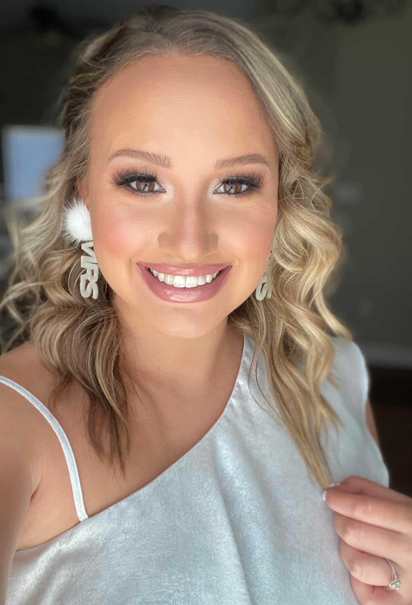 Shimmer "MRS" Bridal Earrings