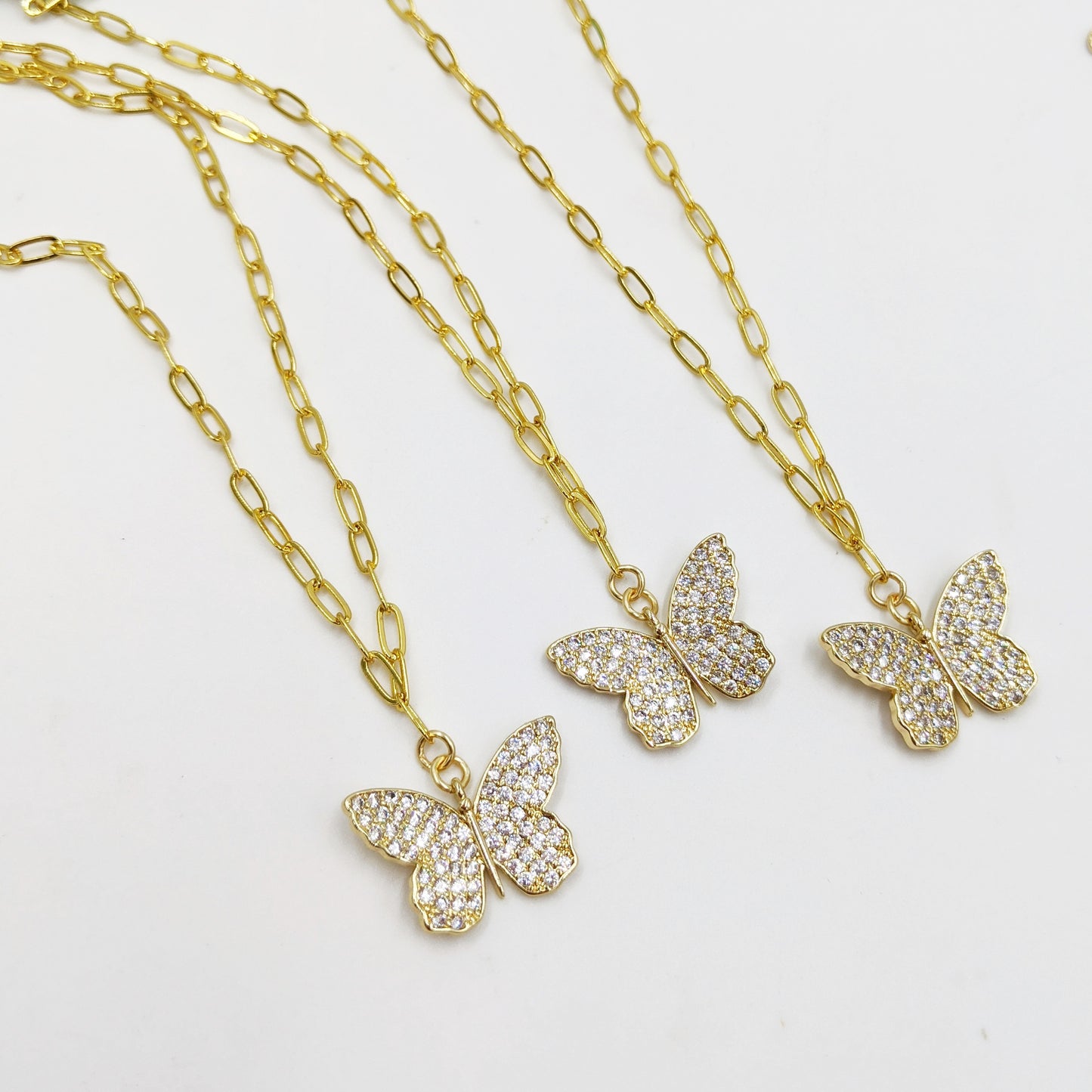 Dainty Butterfly CZ Necklace