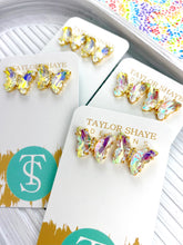 Load image into Gallery viewer, Colorful Crystal Butterfly Studs