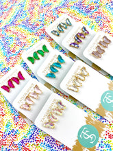 Load image into Gallery viewer, Colorful Crystal Butterfly Studs