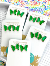 Load image into Gallery viewer, Colorful Crystal Butterfly Studs