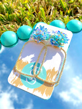 Load image into Gallery viewer, Iridescent Flower Hoops