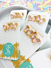 Load image into Gallery viewer, Colorful Crystal Butterfly Studs