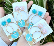 Load image into Gallery viewer, Glass Top Hoops