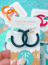 Load image into Gallery viewer, Colorful Enamel Hoops