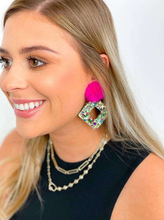 Acrylic Confetti Diamond