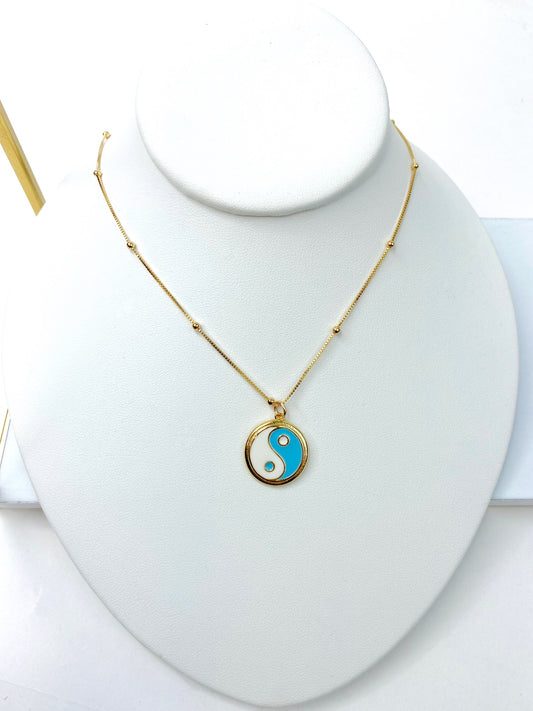 Colorful Yin and Yang Necklace
