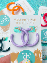 Load image into Gallery viewer, Colorful Enamel Hoops