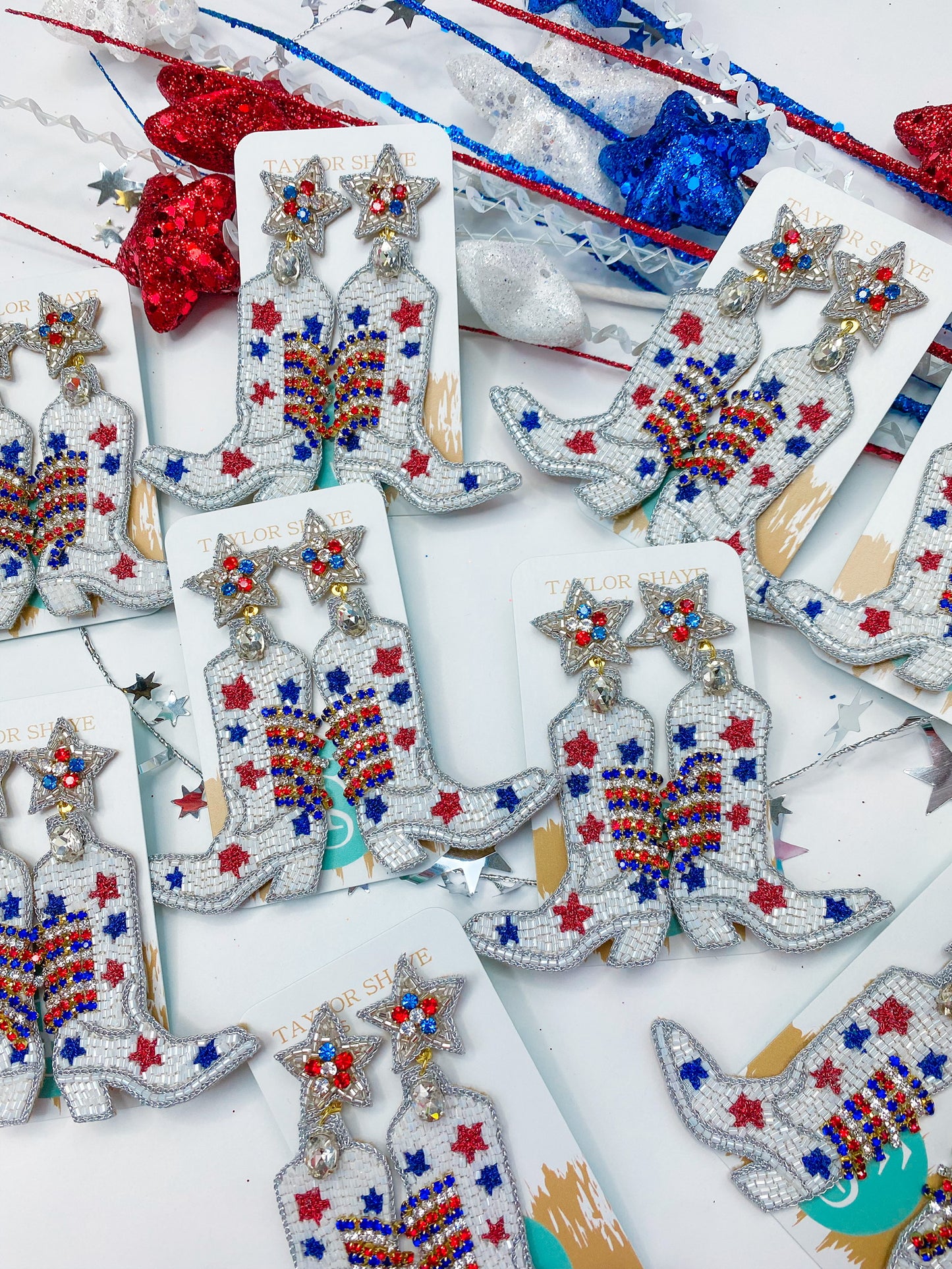 Fourth of July Beaded Boots