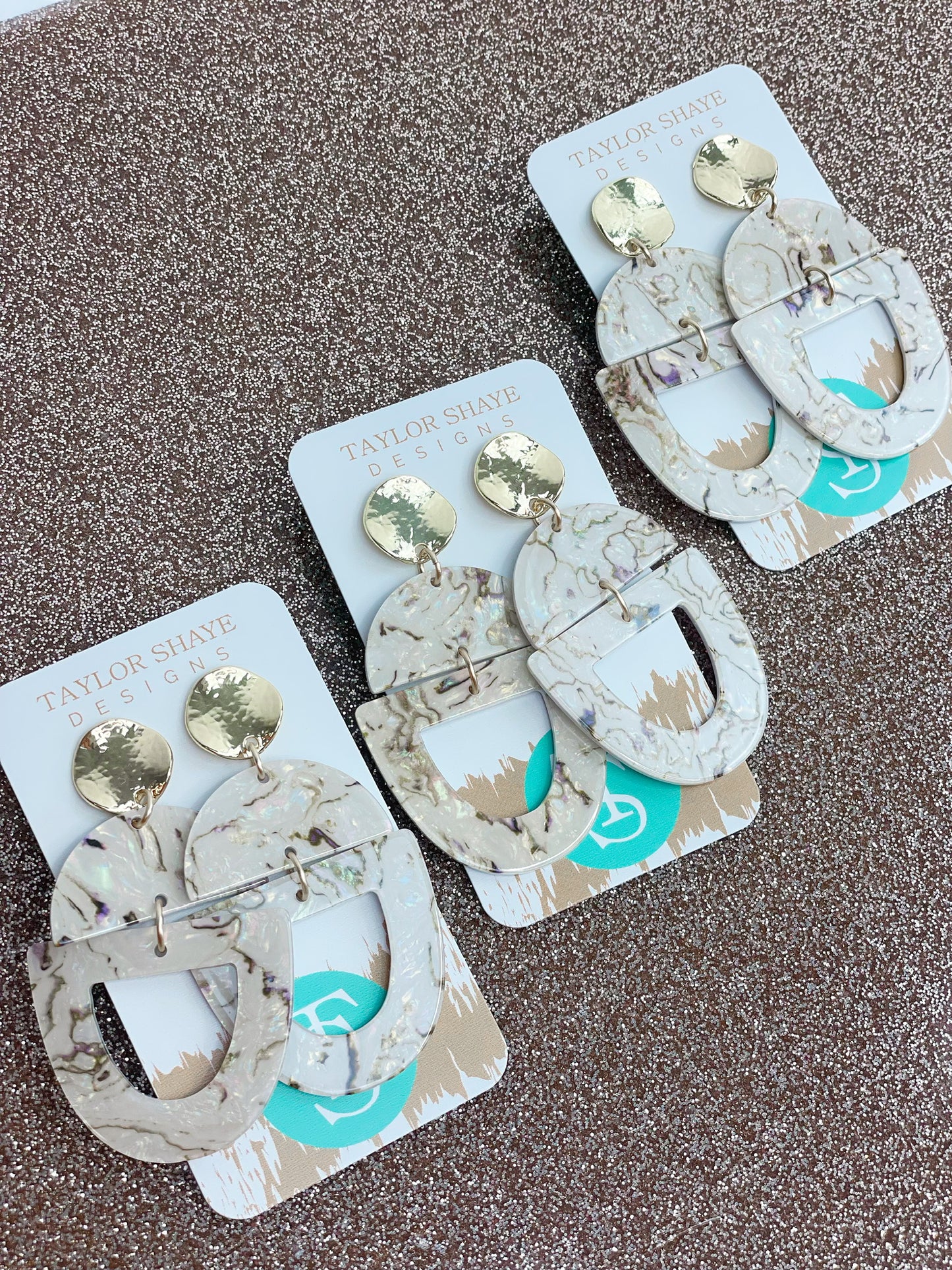Tan/Marble Acrylic Drops