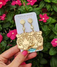 Load image into Gallery viewer, Gold Tiger Heads