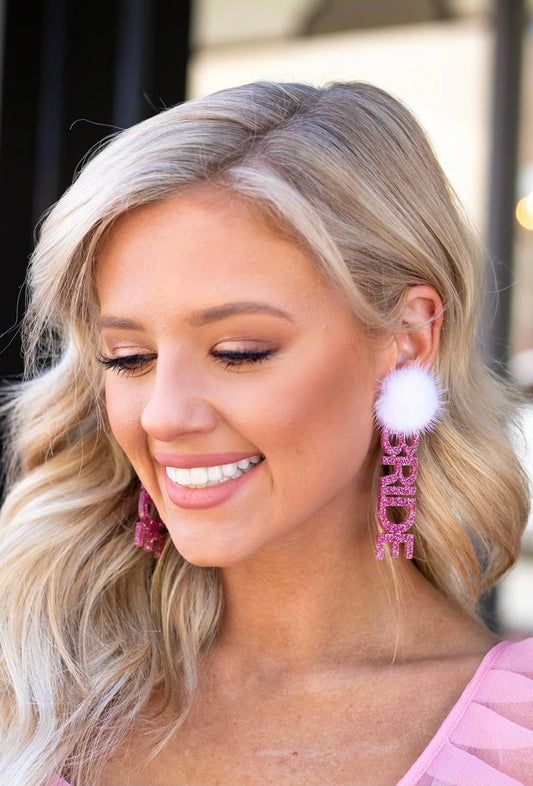 Barbie Pink Bride Earrings