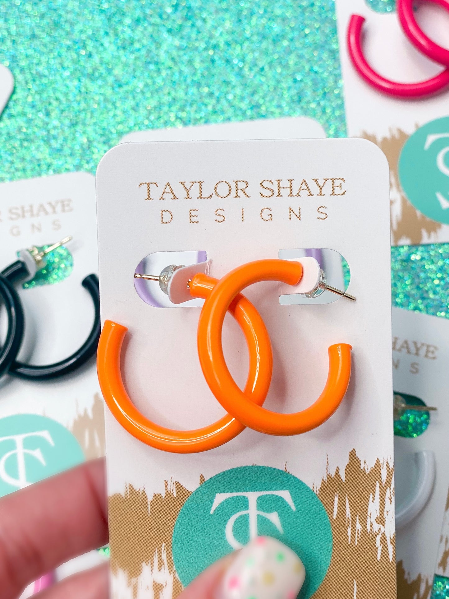 Colorful Enamel Hoops