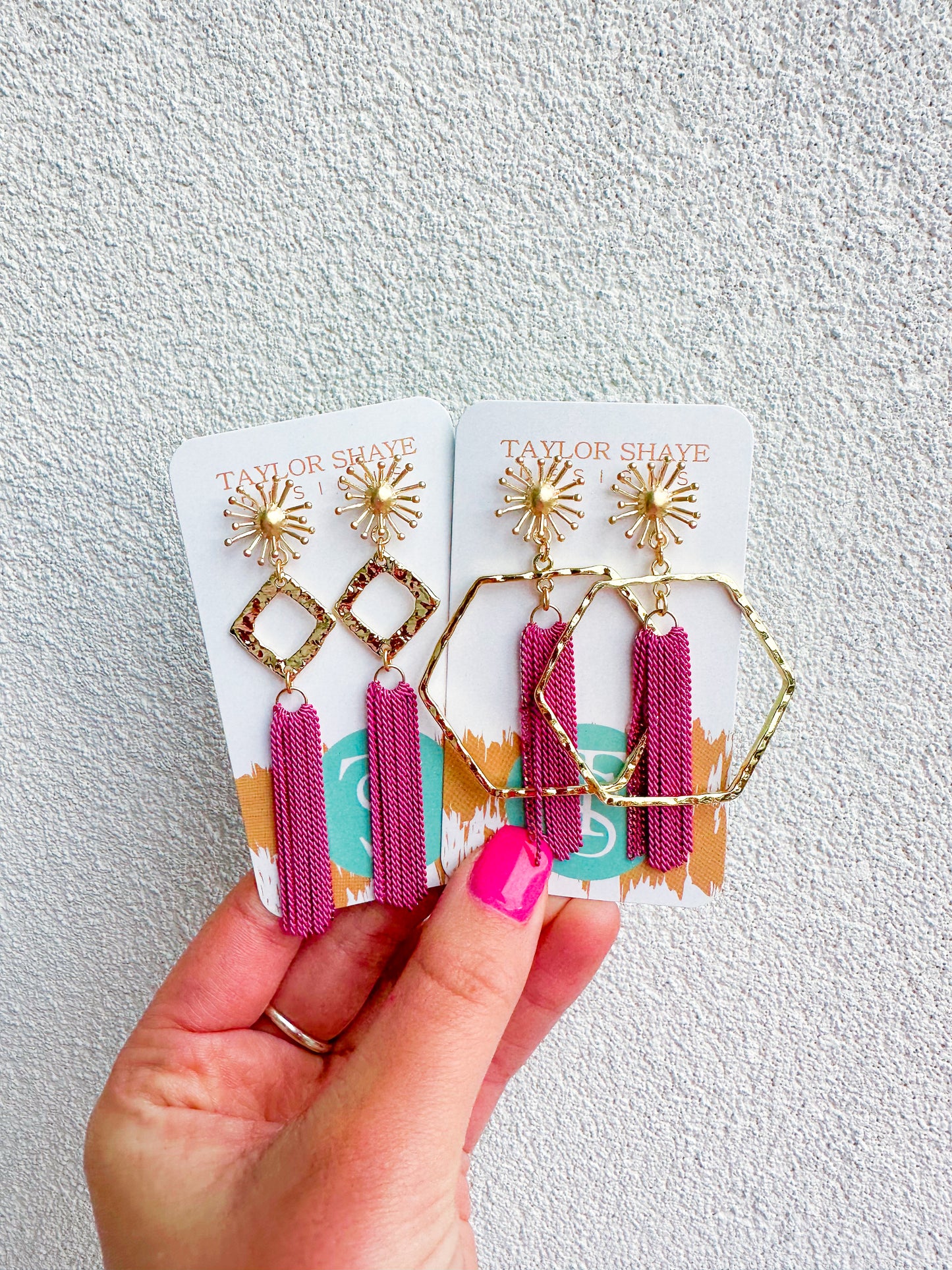 Fuchsia Sally Chain Drops