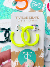 Load image into Gallery viewer, Colorful Enamel Hoops
