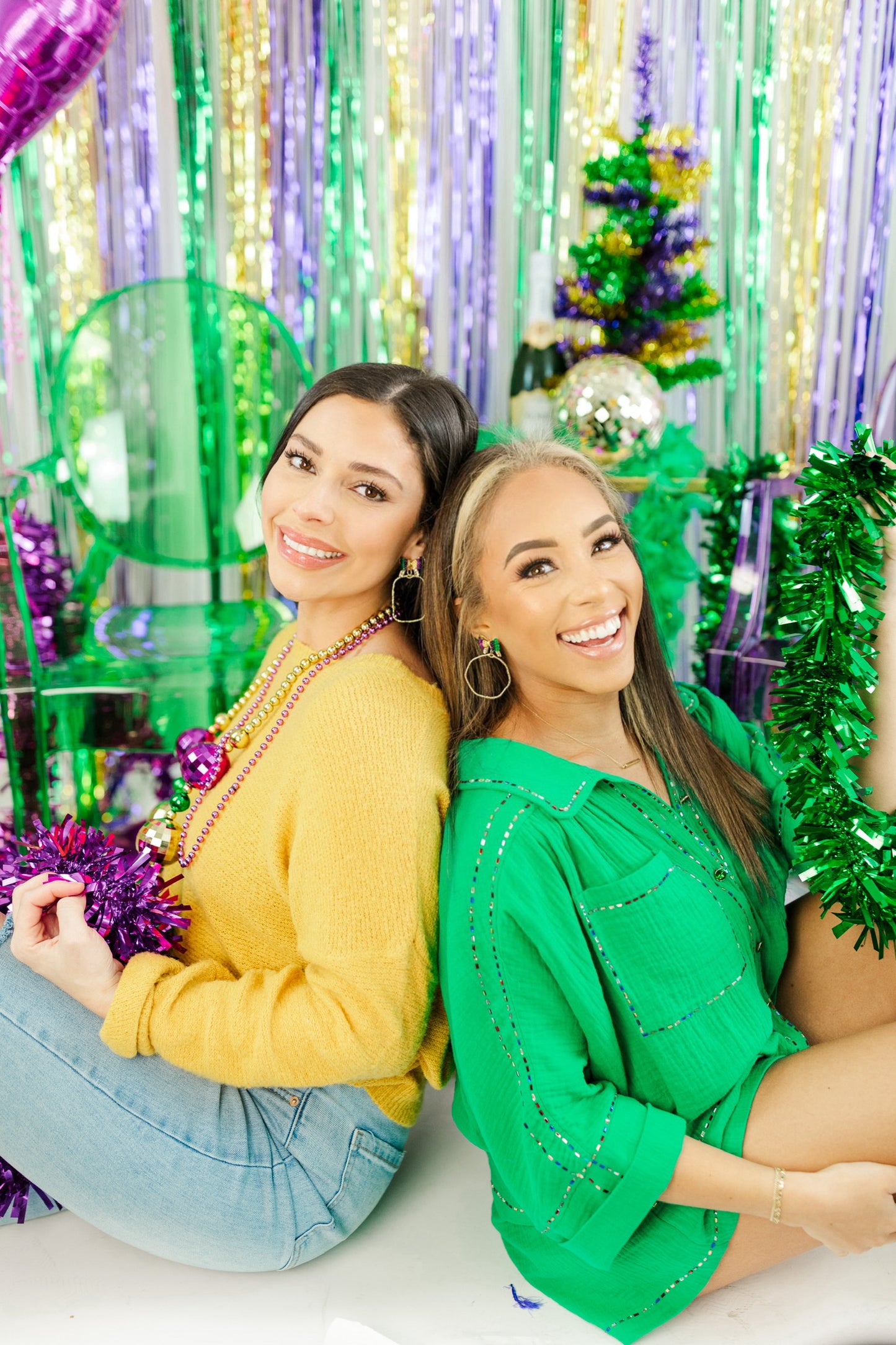 Mardi Gras Bethany Bow Hoops