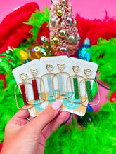 Load image into Gallery viewer, Holiday Rectangle Stick Hoops
