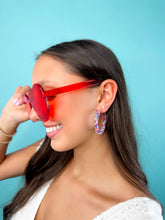 Load image into Gallery viewer, USA Glitter Hoops
