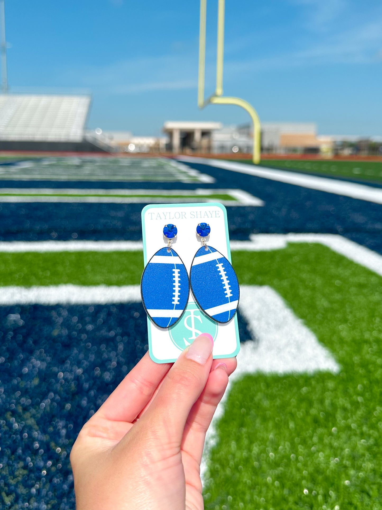 Blue/White Acrylic Footballs