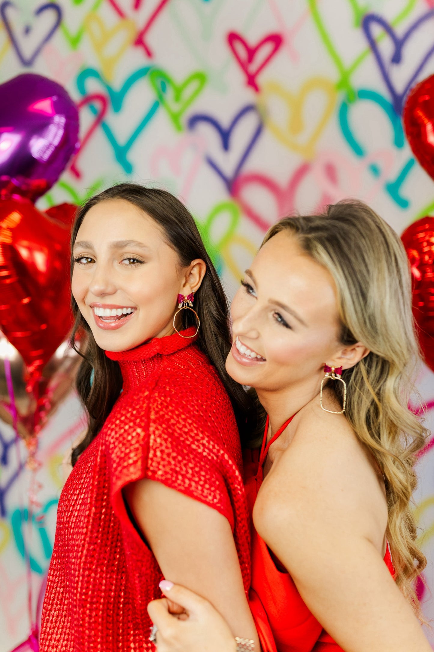 Hot Pink Bethany Bow Hoops