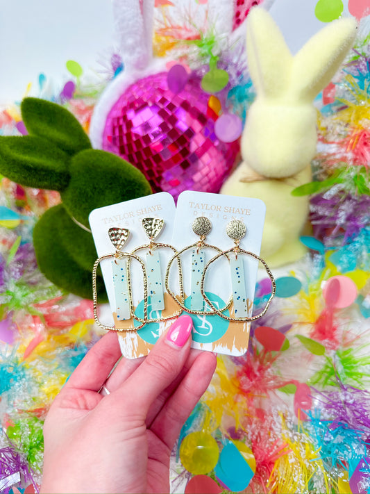 Blue Glitz Stick Hoops