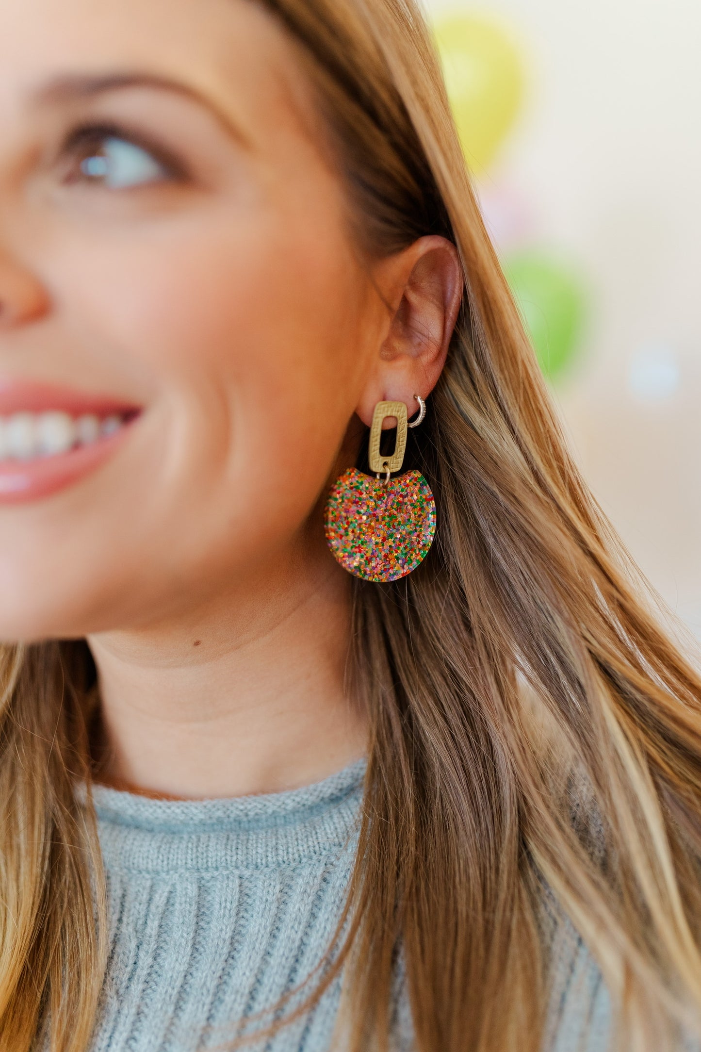 Cindy Confetti Oval Drops