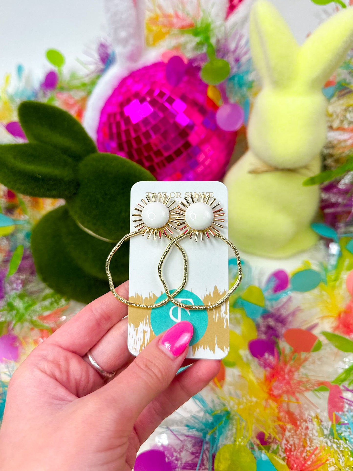 Colorful Sunburst Hoops