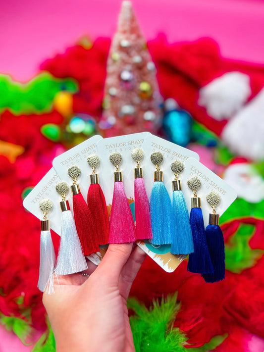 Royal Blue Silk Tassels