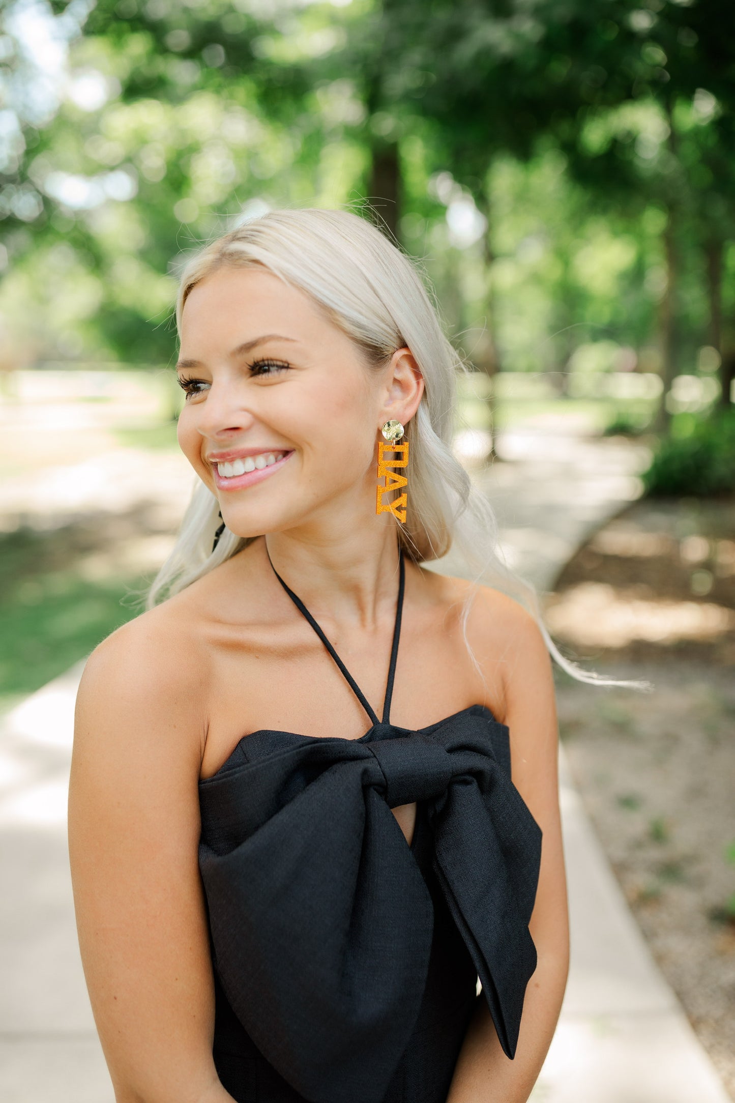 Acrylic Orange/Black Gameday Drops