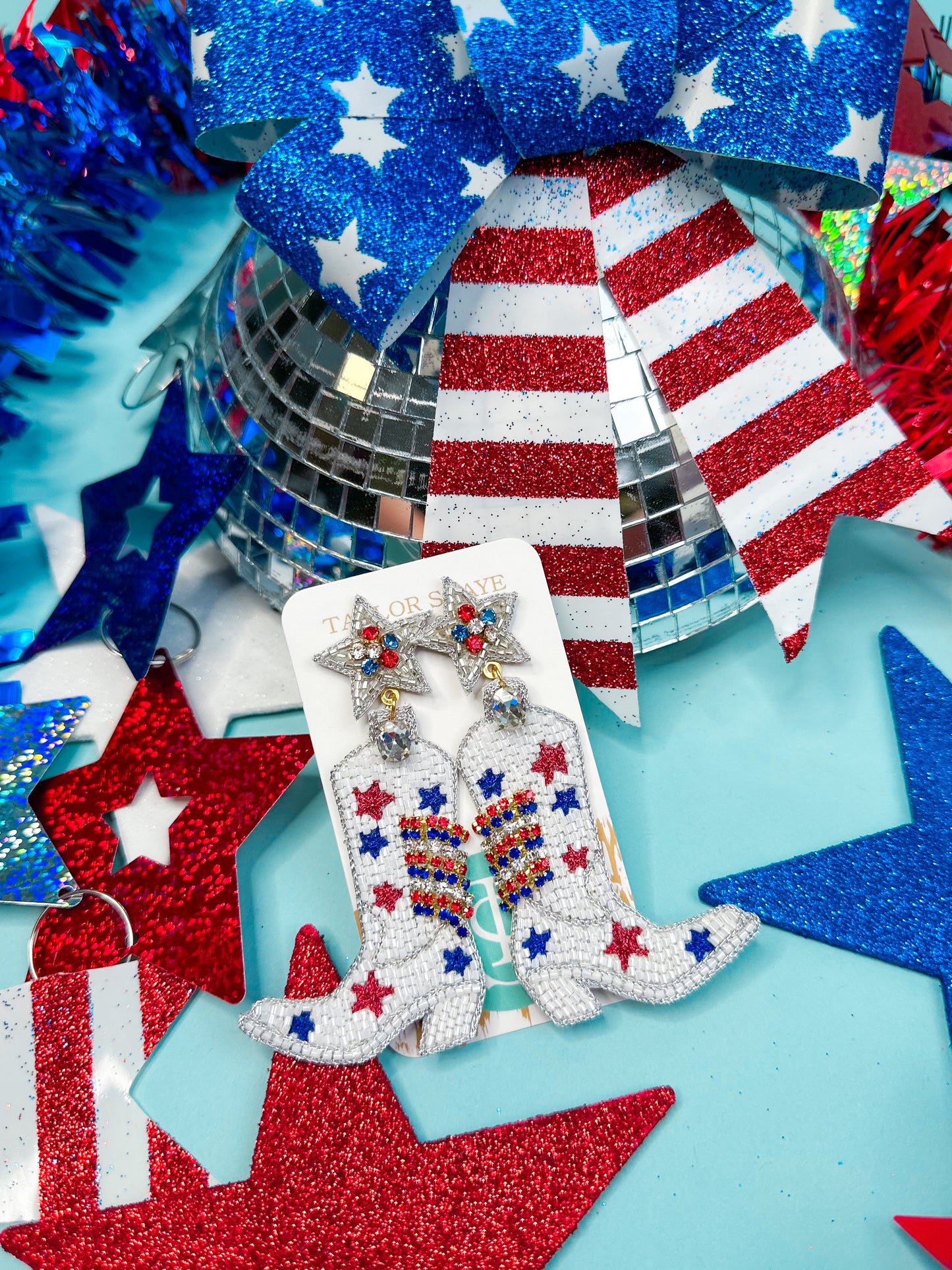 Fourth of July Beaded Boots