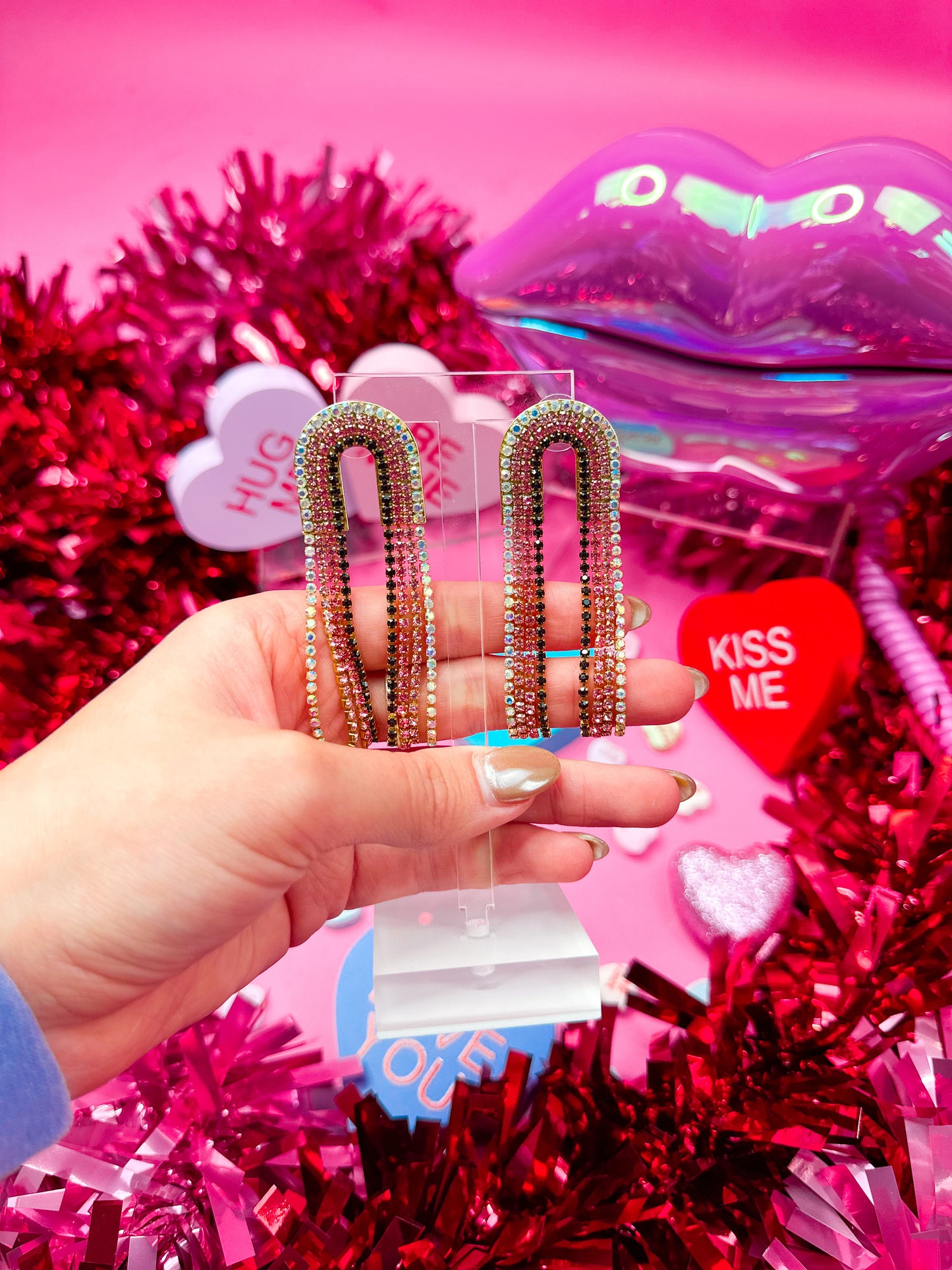 Rhinestone Chain Drops