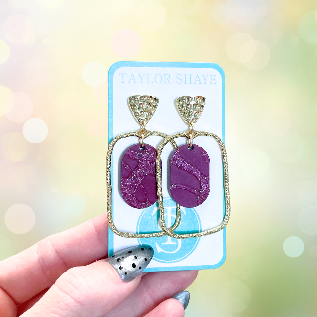 Fall Shimmer Oval Hoops