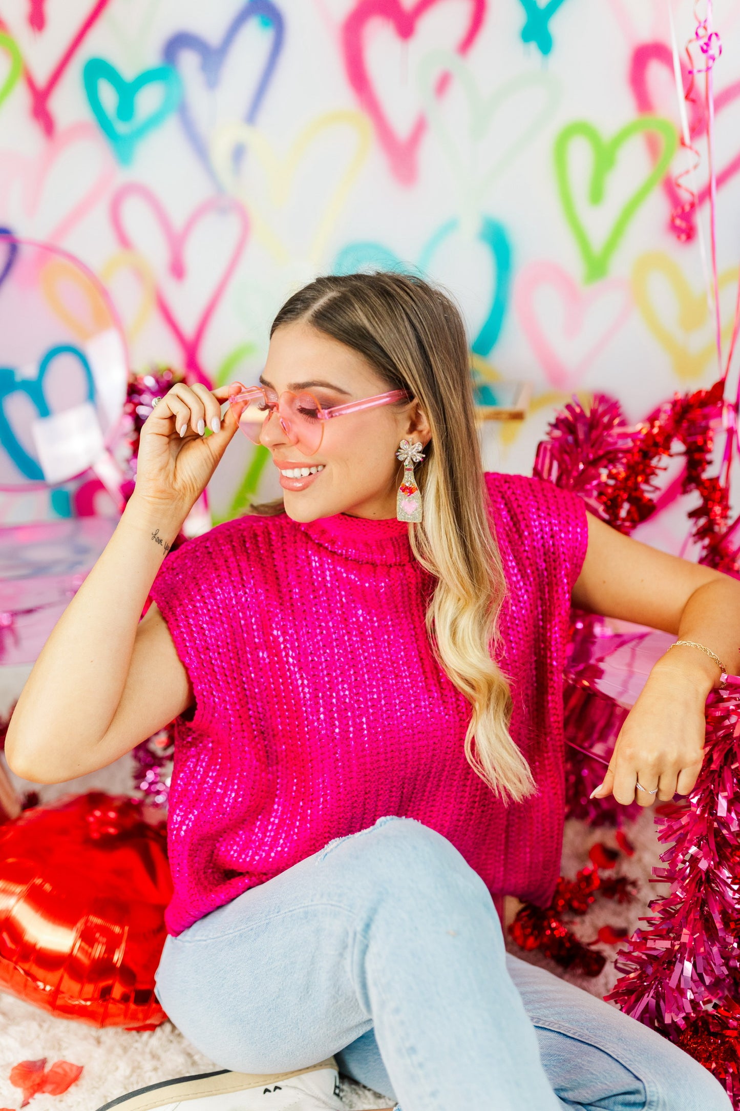 Beaded Heart Bottles