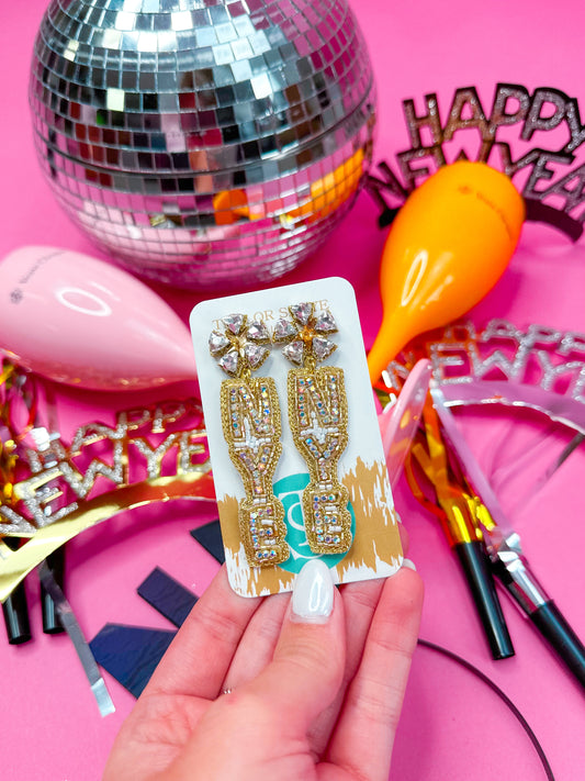 Beaded Iridescent NYE Drops