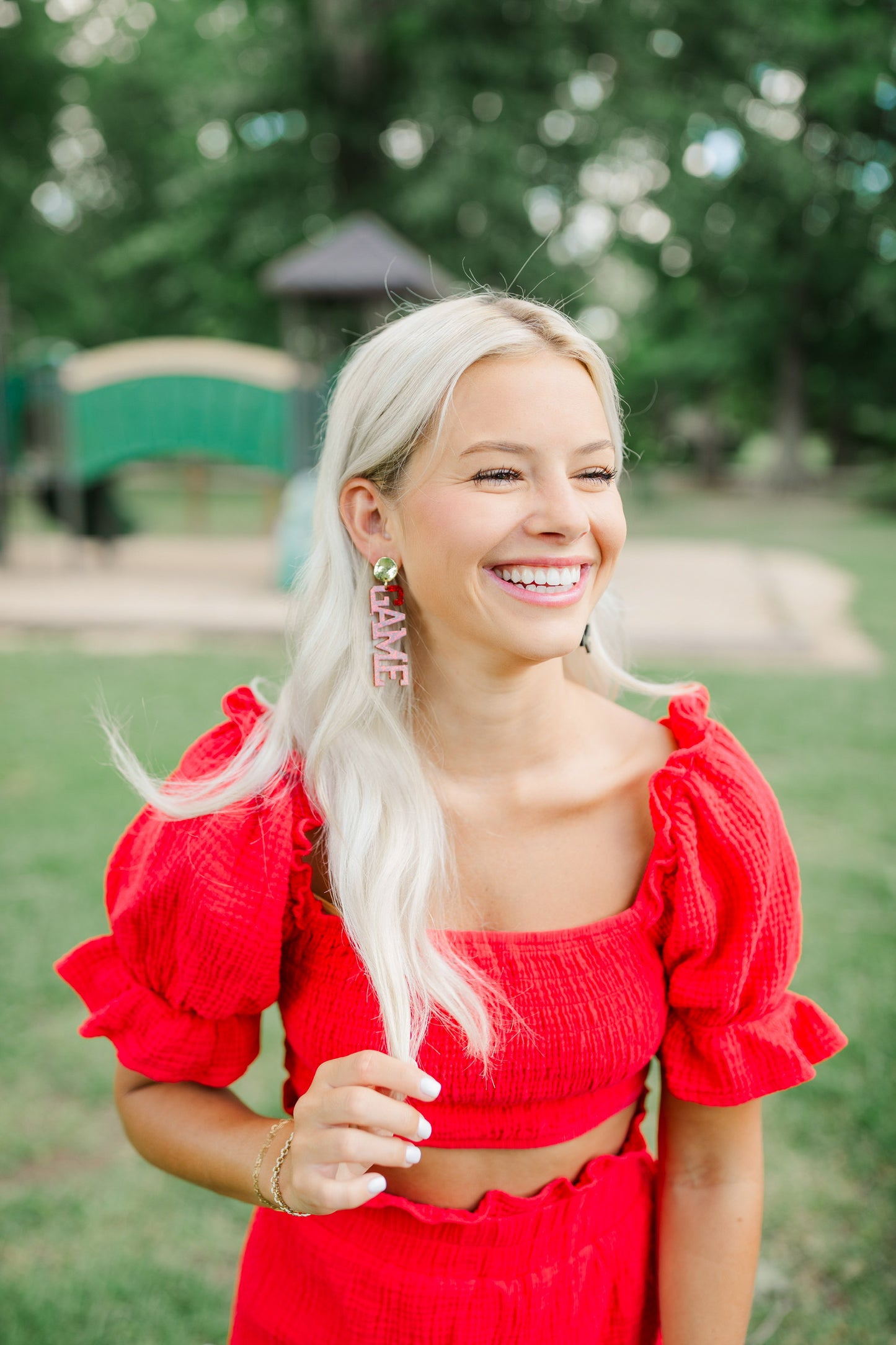 Acrylic Red/Black Gameday Drops