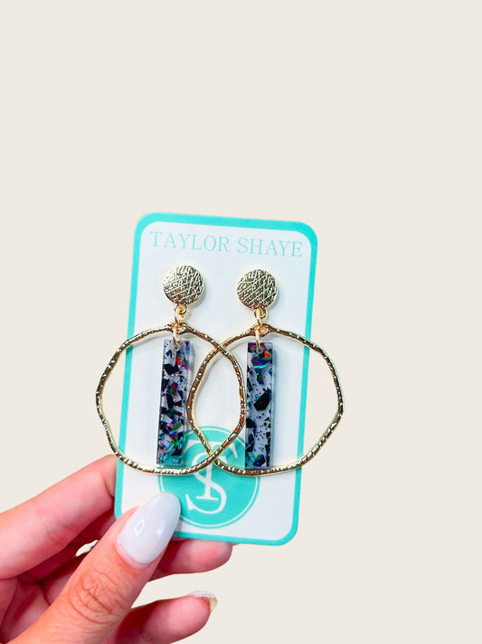 Celeste Flake Stick Hoops