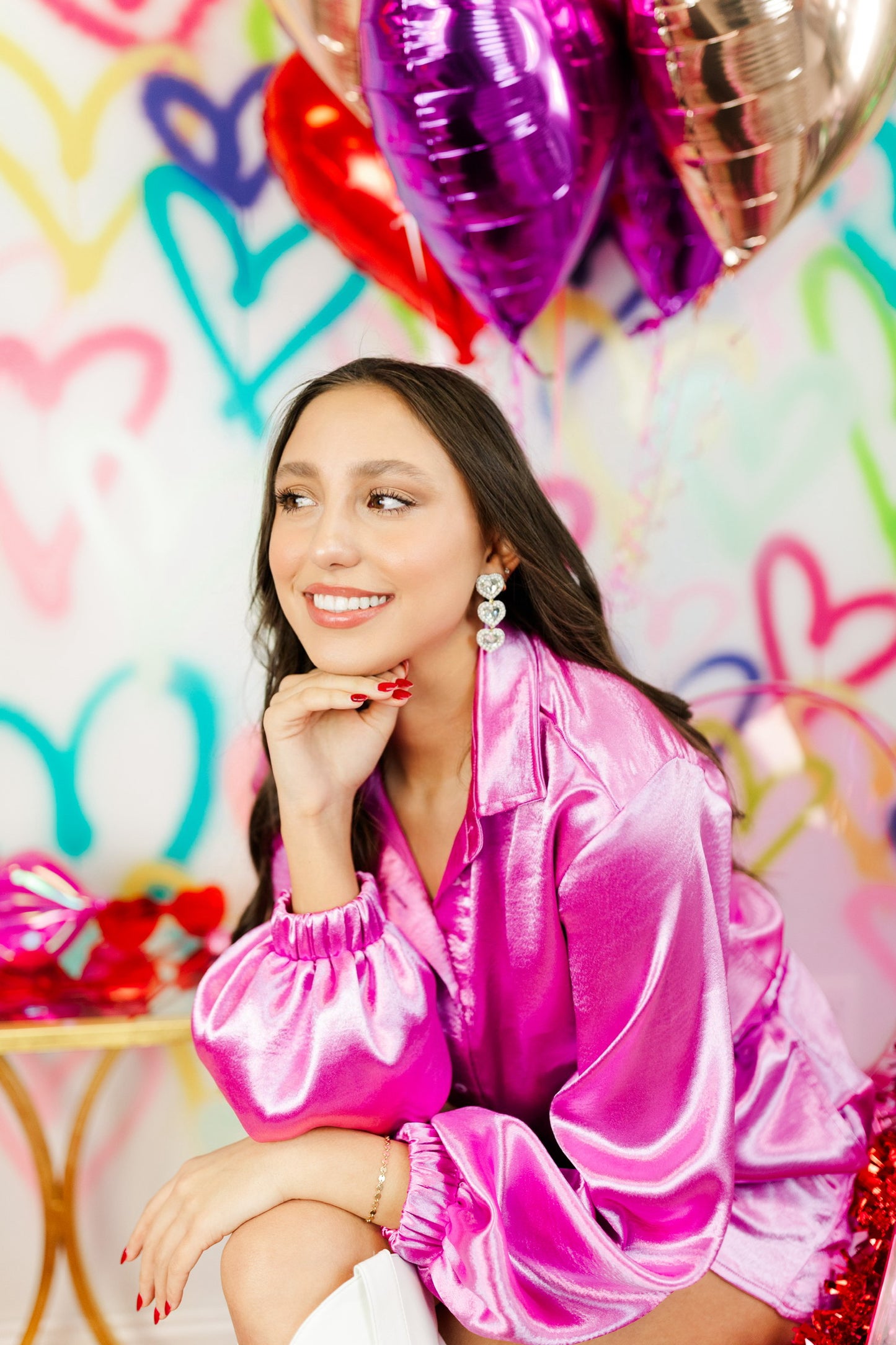 Rosaline Triple Beaded Hearts