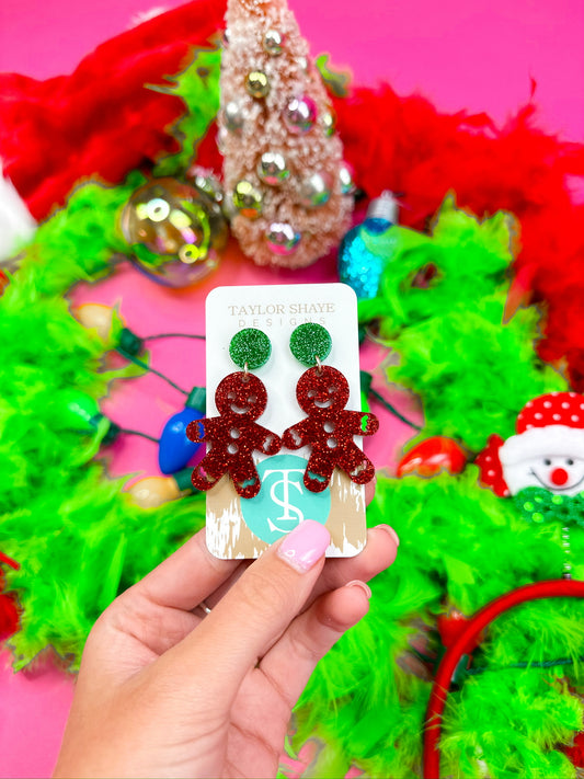 Acrylic Gingerbread Man Drops