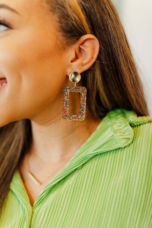 Cindy Confetti Rectangle Drops