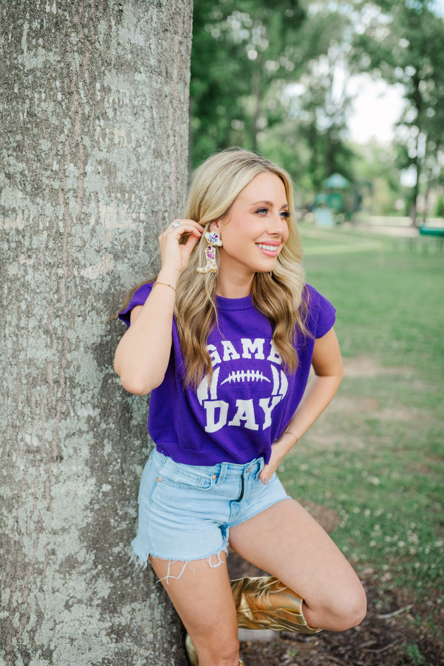 Purple/Gold Gameday Boots