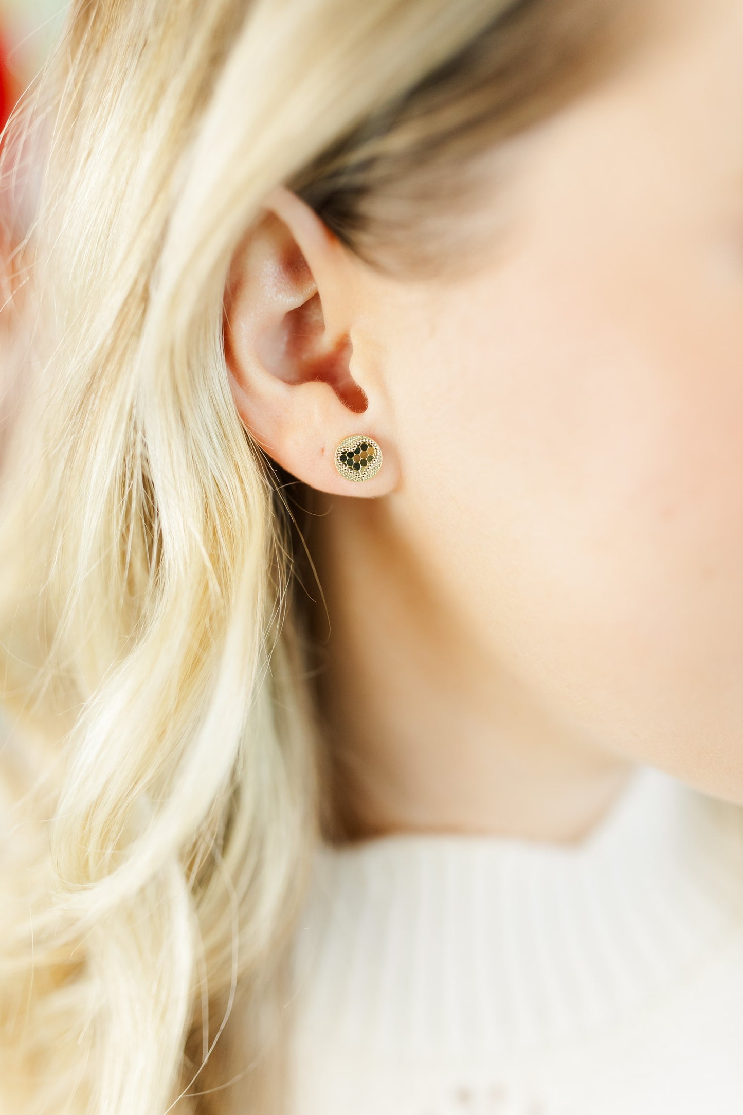 Gold Baby Heart Studs